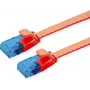 VALUE Patch Cable Cat.6A (Class EA) UTP, īpaši plakans, Sarkans, 0,5 m (21.99.2020)