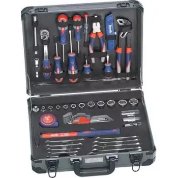 Instrumentu kaste KWB 370740 ar 51 priekšmetu — pārnēsājams organizators rokas instrumentiem un aksesuāriem