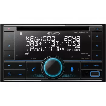 Kenwood DPX-7300DAB 2 DIN auto radio ar CD, DAB+ un Bluetooth