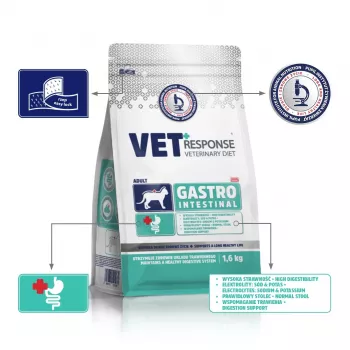 VET RESPONSE Gastrointestinal - sausā barība kaķiem - 1,6 kg