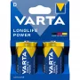Varta LONGLIFE Power D baterijas — 2 iepakojums