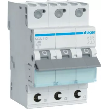 Hager MCS310 - Automātiskais slēdzis, 10 A, C tipa, 3 moduļi