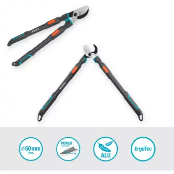 Gardena zaru šķēres TeleCut Pro L Pelēka/tirkīza 65cm - 90cm (12041-88)