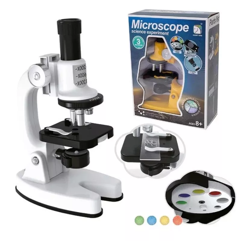 Mikroskops Ascato 124582, 40× palielinājums, LED apgaismojums, izglītības laboratorijas mikroskops