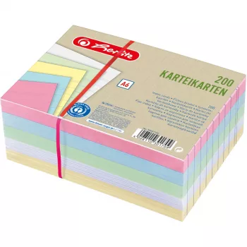Indeksu kartītes Herlitz 50041145 Daudzkrāsainas
