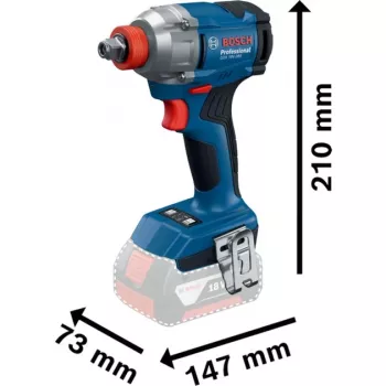 Bezvada triecienuzgriežņu atslēga GDX 18V-285 Professional, 18V (Zila, 2x Litija-jonu akumulators 4,0Ah, L-BOXX)