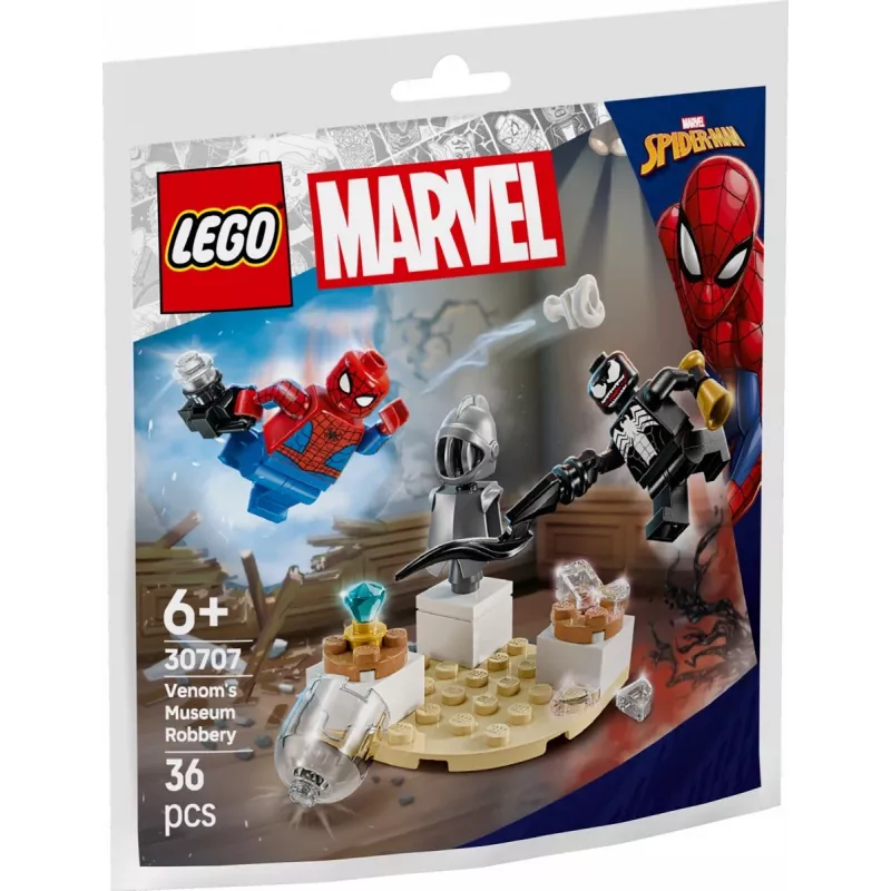 Konstruktors LEGO Venoma muzeja aplaupīšana polimaisiņu komplekts 30707 — Marvel Super Heroes, neliels kolekcionējams rotaļu komplekts