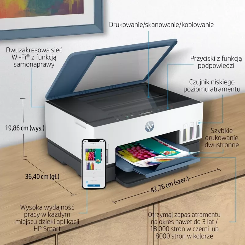 HP Smart Tank 675 Daudzfunkciju termālā tintes printeris A4 4800 x 1200 DPI 12 ppm Wi-Fi