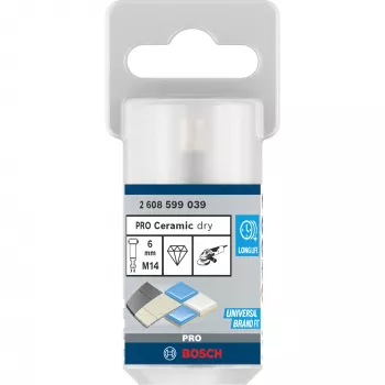 Bosch 2 608 599 039 piederums leņķa slīpmašīnai – urbis flīzēm 6 mm