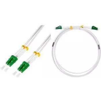 LogiLink Stahlarmiertes LWL Patchkabel, 2x LC-Duplex, 2,0 m OS2, LWL-Panzerkabel für industrielle Anwendungen, mit - 1 Stück (FC0LC02)