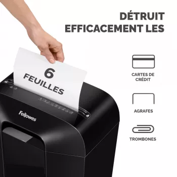 Fellowes Powershred LX25 šķērsgriezuma smalcinātājs, melns, 11.5 L