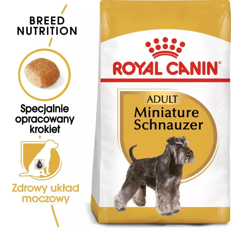 Sausā suņu barība Royal Canin Miniature Schnauzer Adult, ar putnu gaļu, 3 kg, mazām šķirnēm