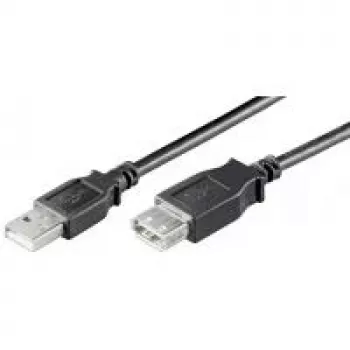 Wentronic Goobay USB 2.0 Hi-Speed pagarinātājkabelis, melns, 0,3 m - USB 2.0 spraudnis (A tips) > USB 2.0 ligzda (A tips) (68622)