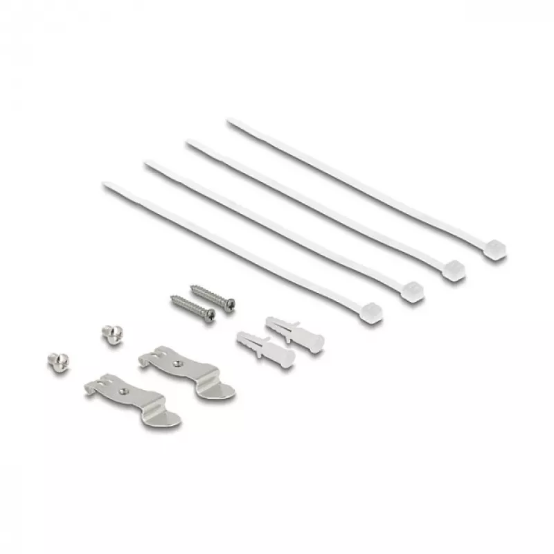 DELOCK Mini Desktop RJ45 4-port Cat.6A ekranēts sadalītājpaneļa metāla korpuss melns, 90×22×93 mm