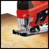Einhell TC-JS 18/70 Li akumulatora finierzāģis 4321280, Power X-Change, 18 V, 2700 gājieni/min, 70 mm zāģēšanas dziļums, ar 2,5 Ah akumulatoru un lādētāju, sarkans/melns