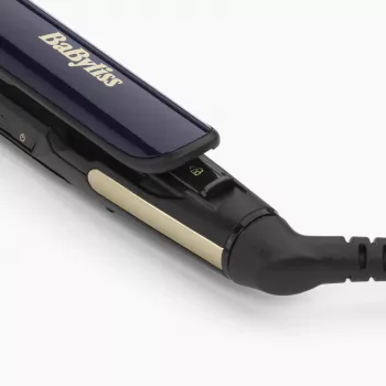 Matu taisnotājs BABYLISS ST484E — Keramikas plāksnes, Warm tehnoloģija, 230V, 3.3m vads, Melns/Zelts