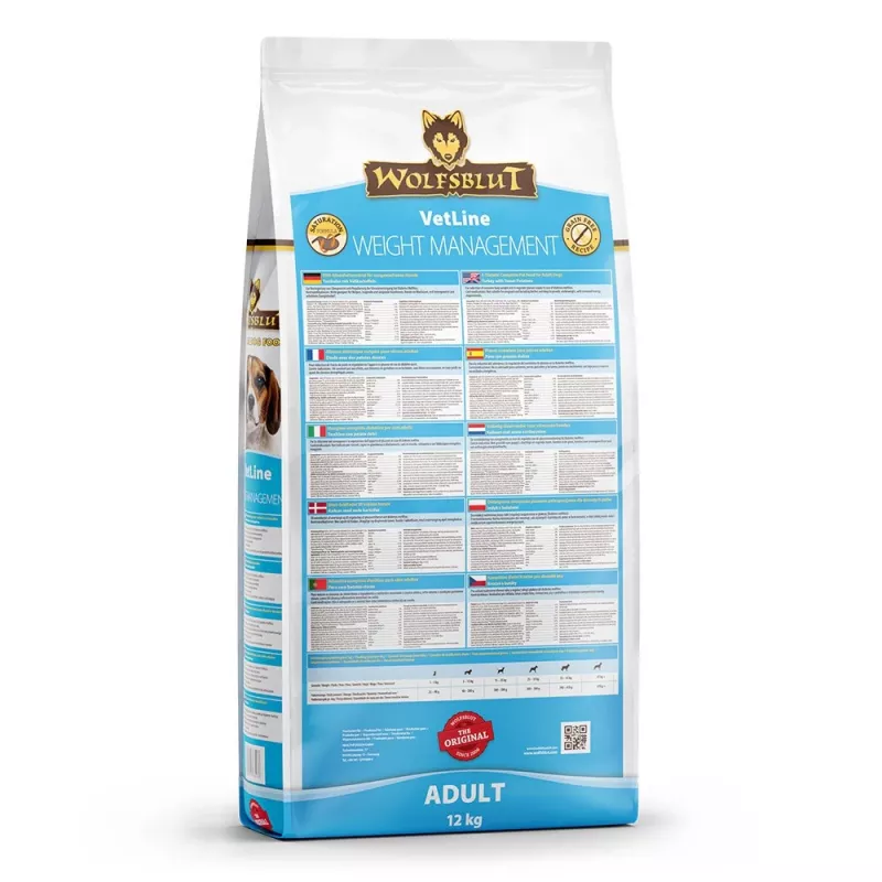 Sausā barība suņiem Wolfsblut VetLine Weight Management Turkey — 12 kg, bezgraudu, 22% proteīns, 8% tauki