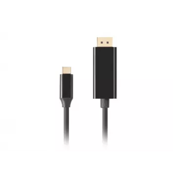 USB-C uz DisplayPort adaptera kabelis Lanberg CA-CMDP-10CU-0018-BK Melns 1,8 m