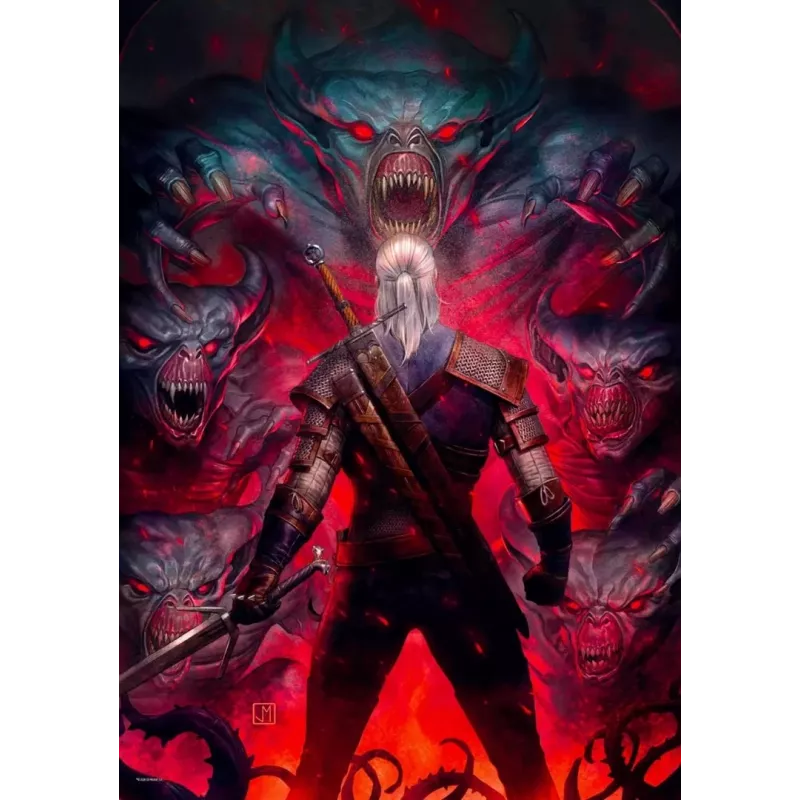 Puzle Komiksu Stils: The Witcher (Wiedźmin) Corvo White, 1000 gabali
