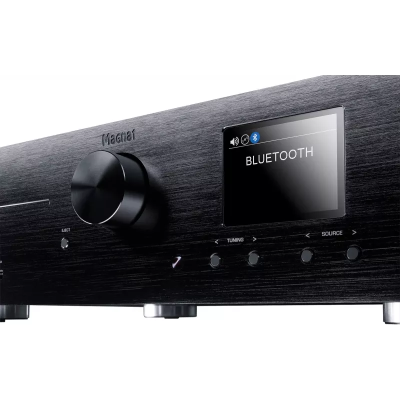 Stereo uztvērējs Magnat MC 400 — 2.0 kanāli, 40 W uz kanālu, CD atskaņotājs, Wi‑Fi, Bluetooth, DAB/FM, Ethernet (melns)