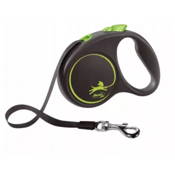 FLEXI Black Design S - izvelkamā pavada - 5 m