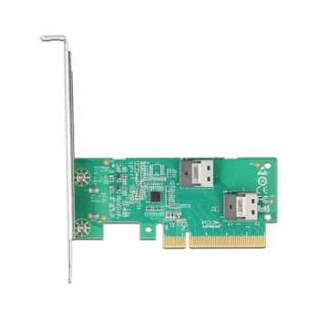 DeLOCK PCI Express 4.0 x8 Karte uz 2 x iekšējo SFF-8654 4i NVMe Low Profile