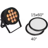 LED PAR Gaisma EUROLITE 12x8W QCL 15x60° & 40° ar 2 Difuzoriem