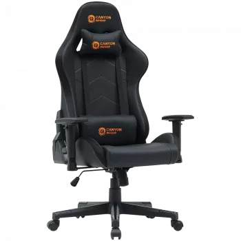 Spēļu krēsls CANYON Irida RGBCH03 melns ergonomisks, regulējami roku balsti, atpakaļ nolaižama atzveltne