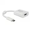 Video kabeļa adapteris DeLOCK 63937 USB Type-C uz HDMI 0.1m Balts