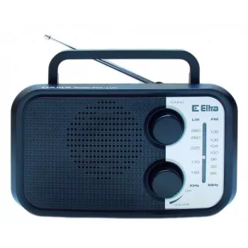 Portatīvais radio Eltra DANA melns — FM/AM uztvērējs, kompakts dizains