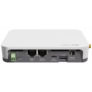 Vārteja/kontrolieris MikroTik KNOT LR8G — vienas joslas 2.4 GHz, 100 Mbit/s Ethernet, QCA9531 650 MHz, RS-485, NanoSIM