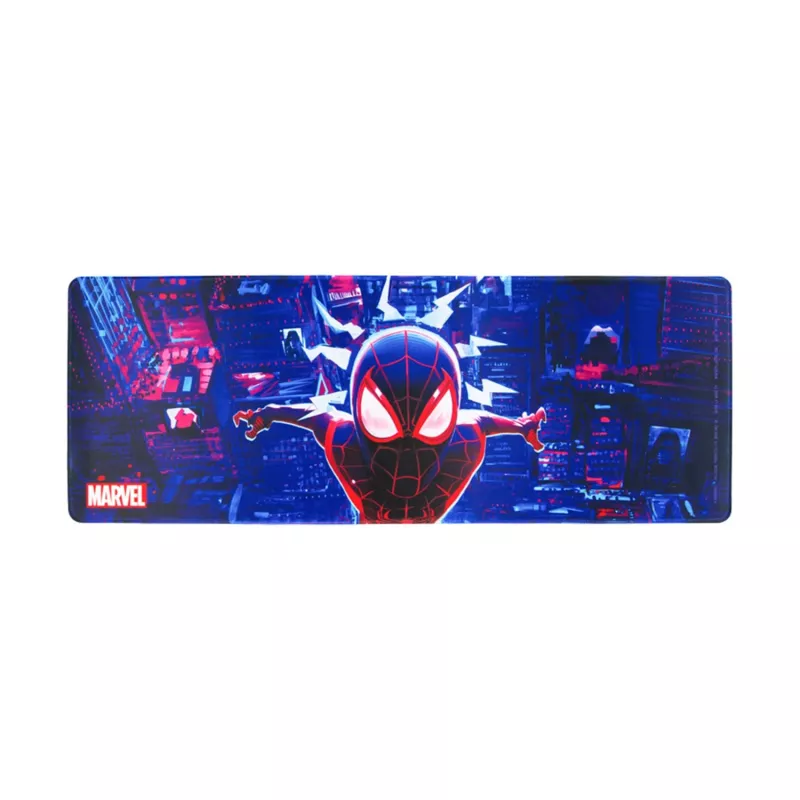 Paladone Spiderman Miles Morales galda paklājs — liels spēļu/darba virsmas paklājs, pretslīdes pamatne