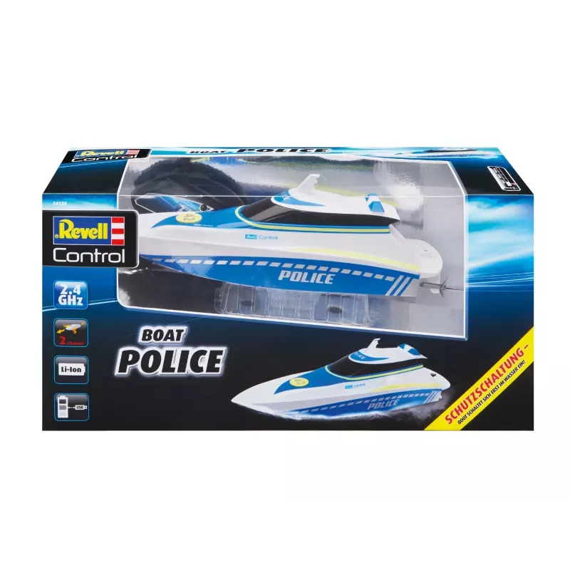 Revell Control Waterpolice RC Iesācēju Motorbots 100% Gatavs Braukšanai 350 mm (24138)