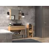Brīvi stāvošs vannas istabas plauktu skapis Top e Shop NEL V DDS ARTISAN — ozola rāmis, 3 plaukti, 300×300×850 mm