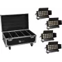 LED mazgāšanas gaismeklis EUROLITE CLS-18 QCL RGB/WW 18×7W ar transporta koferi