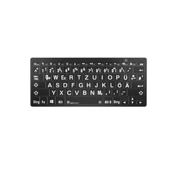 Logickeyboard universāla Bluetooth tastatūra LKB-LPWB-BTPC-DE QWERTZ vācu melna