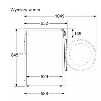 Veļas mazgājamā mašīna Bosch WGE02201PL — 8 kg, 1200 RPM, 55 L cilindrs, LED displejs, invertors