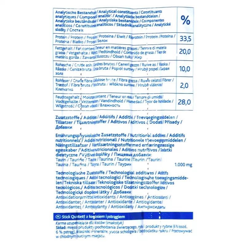 Kaķu gardumi Trixie Premio Sticks melnais lasis ar foreli, papildbarība, 5 x 5 g (25 g)