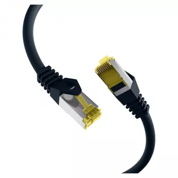 EFB-Elektronik RJ45 savienojuma kabelis Cat.6A S/FTP LSZH 0,15m melns (MK7001.0,15B)