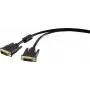 DVI kabelis Renkforce 1404065, 1,80 m, melns, 24+1 pin
