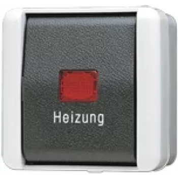 Jung 806 HW Elektriskais slēdzis 1P Melns - Balts (806HW)