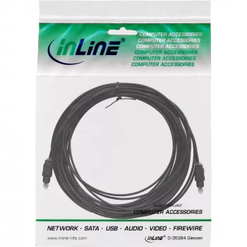Optiskais audio kabelis Toslink vīrieša/vīrieša 1m InLine 89921