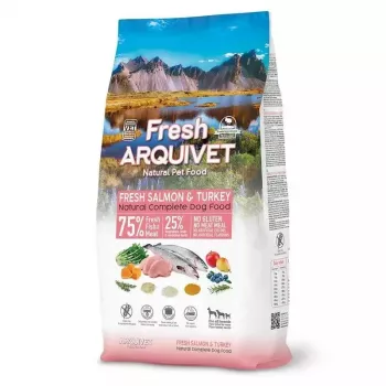 ARQUIVET Fresh pusmitrs suņu ēdiens ar lasi un tītaru, 10 kg