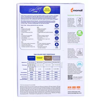 Biroja papīrs Mondi Color Copy 8687A20 (A4; 200g/m²; 250 loksnes; balts; satīns)