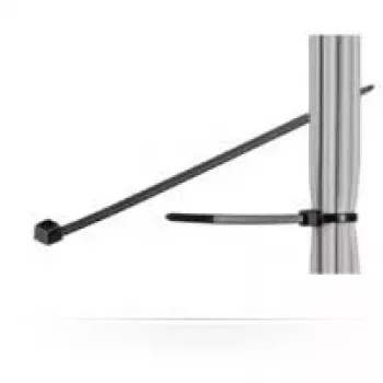 MicroConnect CABLETIE4 kabeļu saites, kāpņu tipa, melnas, 100 gab.