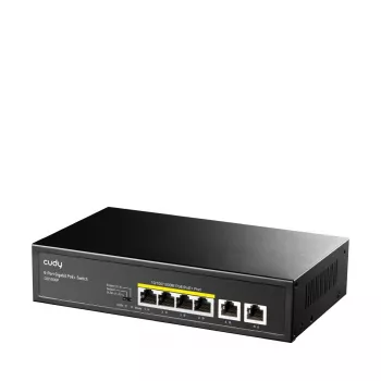 Tīkla slēdzis Cudy GS1006P Nepārvaldāms Gigabit Ethernet 6-portu PoE, 12 Gbit/s, 2048 MAC, Melns