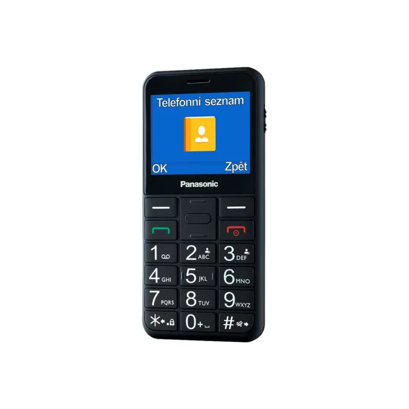 Senioru mobilais telefons Panasonic KX-TU155 melns
