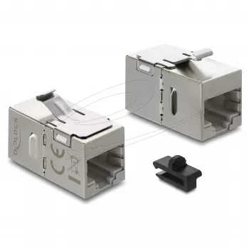 Keystone modulis DELOCK 90757 plakans RJ-45 sudraba, 16.1×29.8×19.5 mm