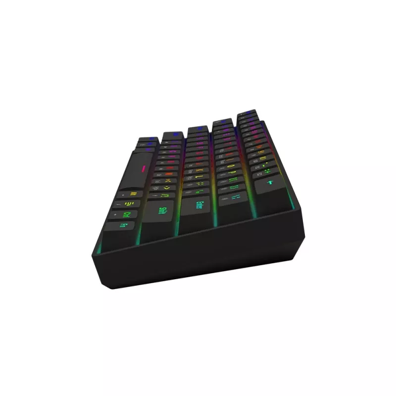 Mehāniskā spēļu tastatūra SAVIO BLACKOUT X2 BRŪNA 61 taustiņš 60% USB QWERTY RGB Outemu Brown