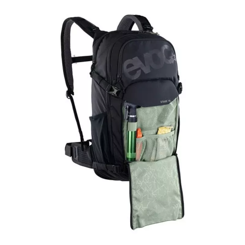 EVOC Stage mugursoma velosipēdistiem Melna Nylon, Polyrattan